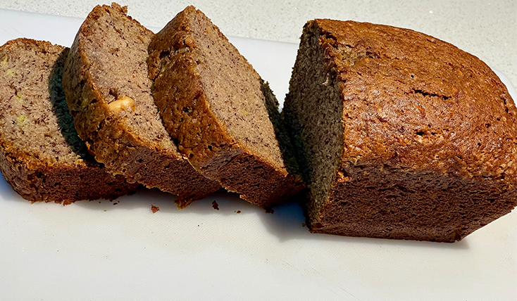 FRESH BAKED BANANA BREAD